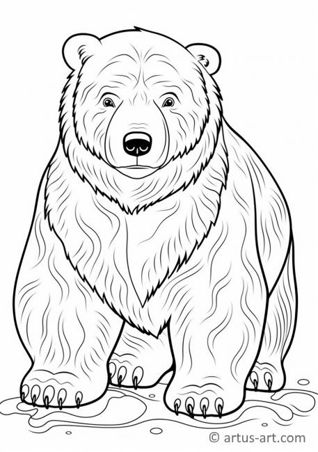 Página para colorear de osos para niños
